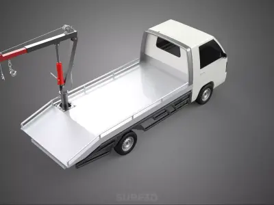 CRANE LIFTING SWIVEL WINCH HOIST JIB HOOK FLATBED TRUCK PICKUP 3D model