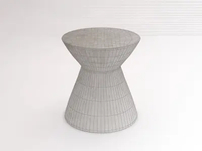 SIDE TABLE---Concrete hourglass 3D model