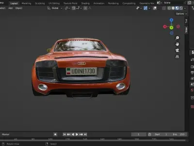 MID POLY  SPORT CAR  3D model
