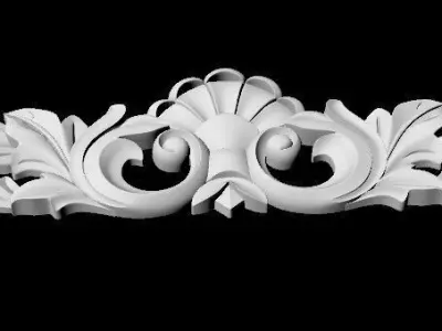 Central decor ornament for furniture 3D model 444