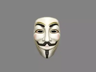 mask - V for Vendetta Low-poly 3D model