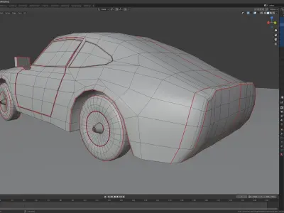Low Poly Dirty Car PBR Low-poly 3D model