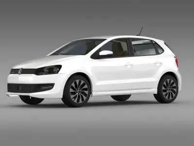Volkswagen Polo BlueMotion 5d 2014 3D model