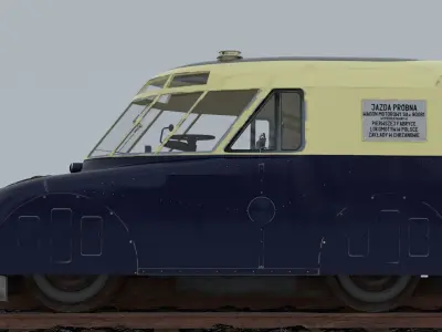 Luxtorpeda Austro-Daimler-Puch vintage bullet train 3D model