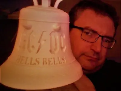 cloche ACDC avec cornes 3D model