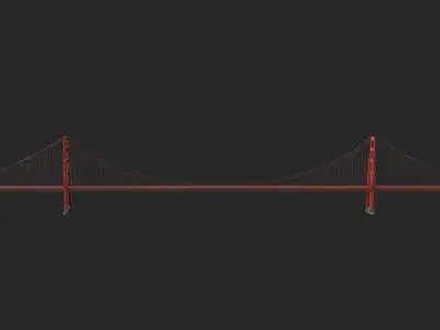 Golden Gate Bridge 3D model