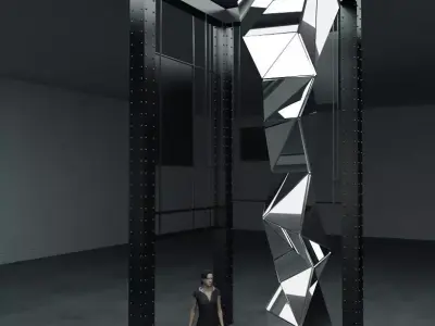 Rustic columns structure Collection 3D model