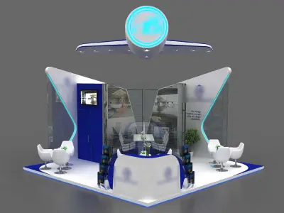 Aviation Exhibition Stand 3D model
