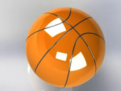 Basketball ball Low-poly 3D model Free 3D model