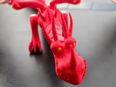  3d  articulated dragon model  3D print model