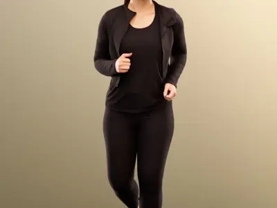 Noelle 12741 - Running Woman Low-poly 3D model