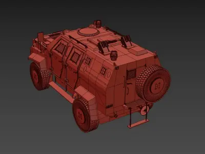 Military Car Ejder Yalcin Army vehicles Low-poly 3D model