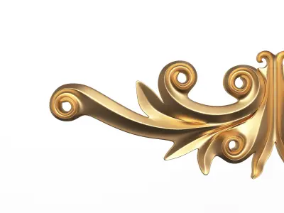 Carving Plaster Molding Decoration Z Low-poly 3D model