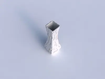 Vase larger opening rectangle with cavities 3D print model