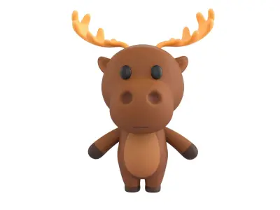 Character135 Rigged Moose 3D model