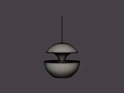 Pendant White-Copper Low-poly 3D model