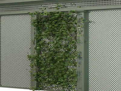 Decorative fence 3D model