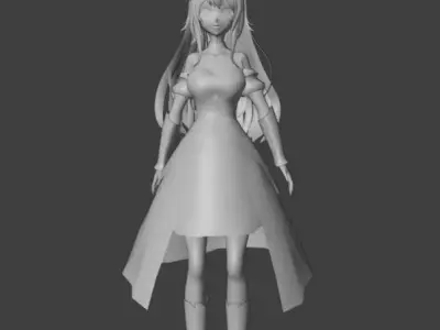 Anime Girl for VrChat 3D model