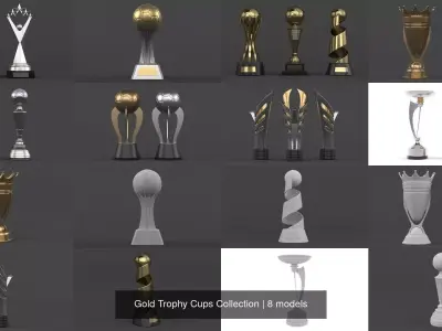 Gold Trophy Cups Collection
