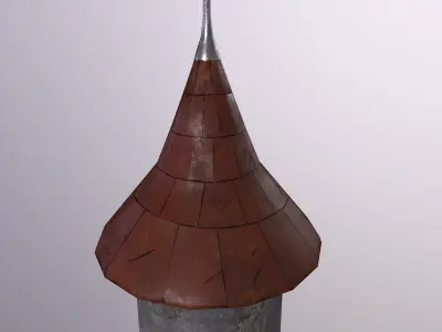 Medieval tower-3 Low-poly 3D model