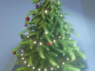Christmas Tree 3D Model Low-poly 3D model