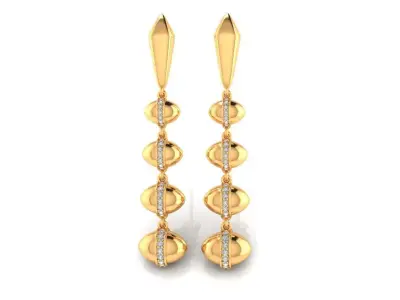 Tazzarine Diamond Earring Model 2 3D print model