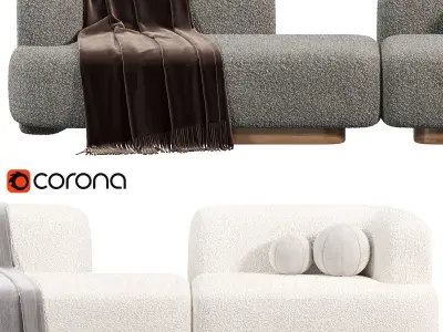 POP SOFA Delcourt Collection by kookudesign 3D model