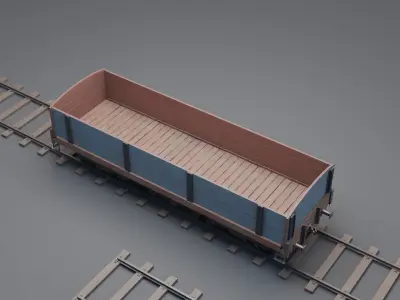 Train Bogie Set 3D model