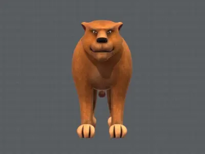 Lion V01 Low-poly 3D model