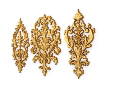 Classic carved decor ornament 421 3D model