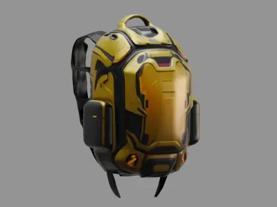 Stylized Backpack BP24 Low-poly 3D model