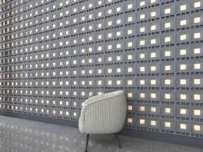 3d wall panel Low-poly 3D model 19