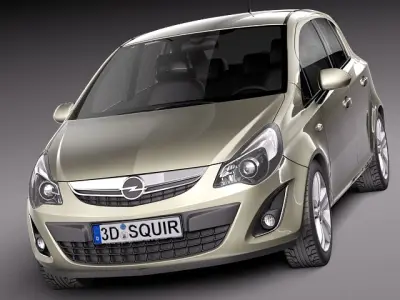 Opel Corsa 5 door 2012 3D model