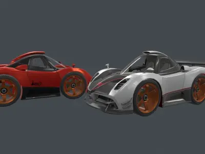 zomg  car  Low-poly 3D model