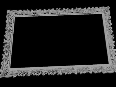 mirror gold frame 3D model
