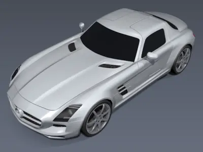 Mercedes SLS AMG 2011 sports car 3D model