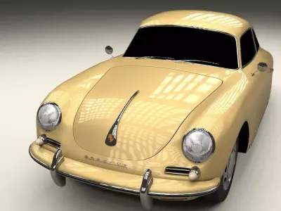 Porsche 356 Coupe 3D model