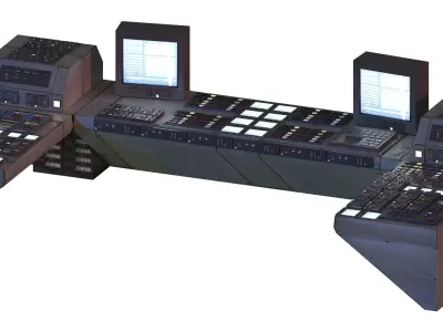 Overlay station Electronics Scenery Environment Pack Sci Fi  Low-poly 3D model