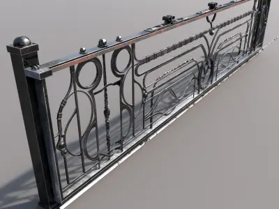 sliding gates 1 3D model