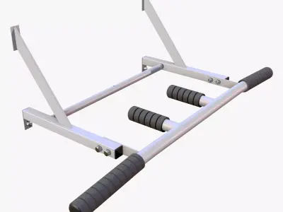 Wall Mounted Pull Up Bar M1 3D model