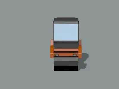 asphalt roller Low-poly 3D model