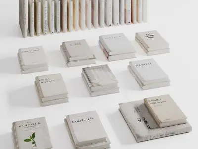 Book Set 01-Coffee Table Books 3D model