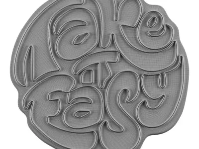 Take It Easy Neon Sign 3D model