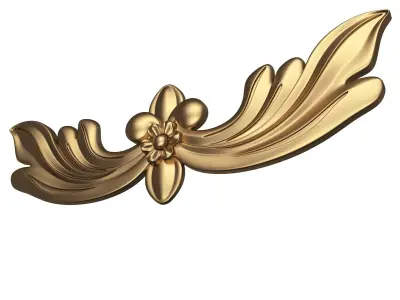 Carved Plaster Molding Decoration 048 Low-poly 3D model