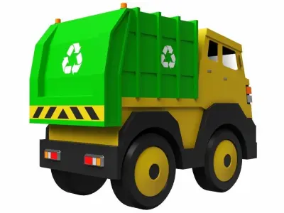 Toy Garbage Truck 3D model