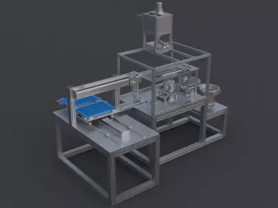 Seat belt car sensor automatic assembly equipment 3D model