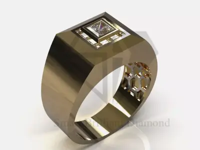 Jewelry cad stl men ring model mr0335 3D print model