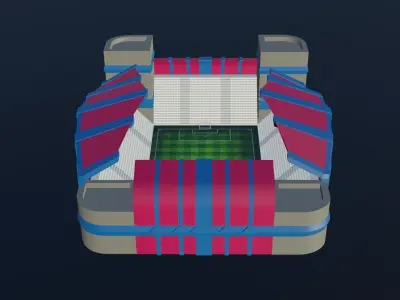 Football Stadium - FC Barcelona Low-poly 3D model