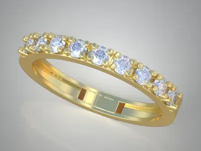Diamond ring 0549 3D printable model Free 3D print model