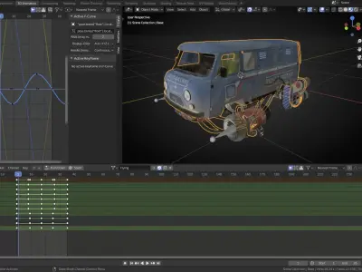 Flying Car  Low-poly 3D model